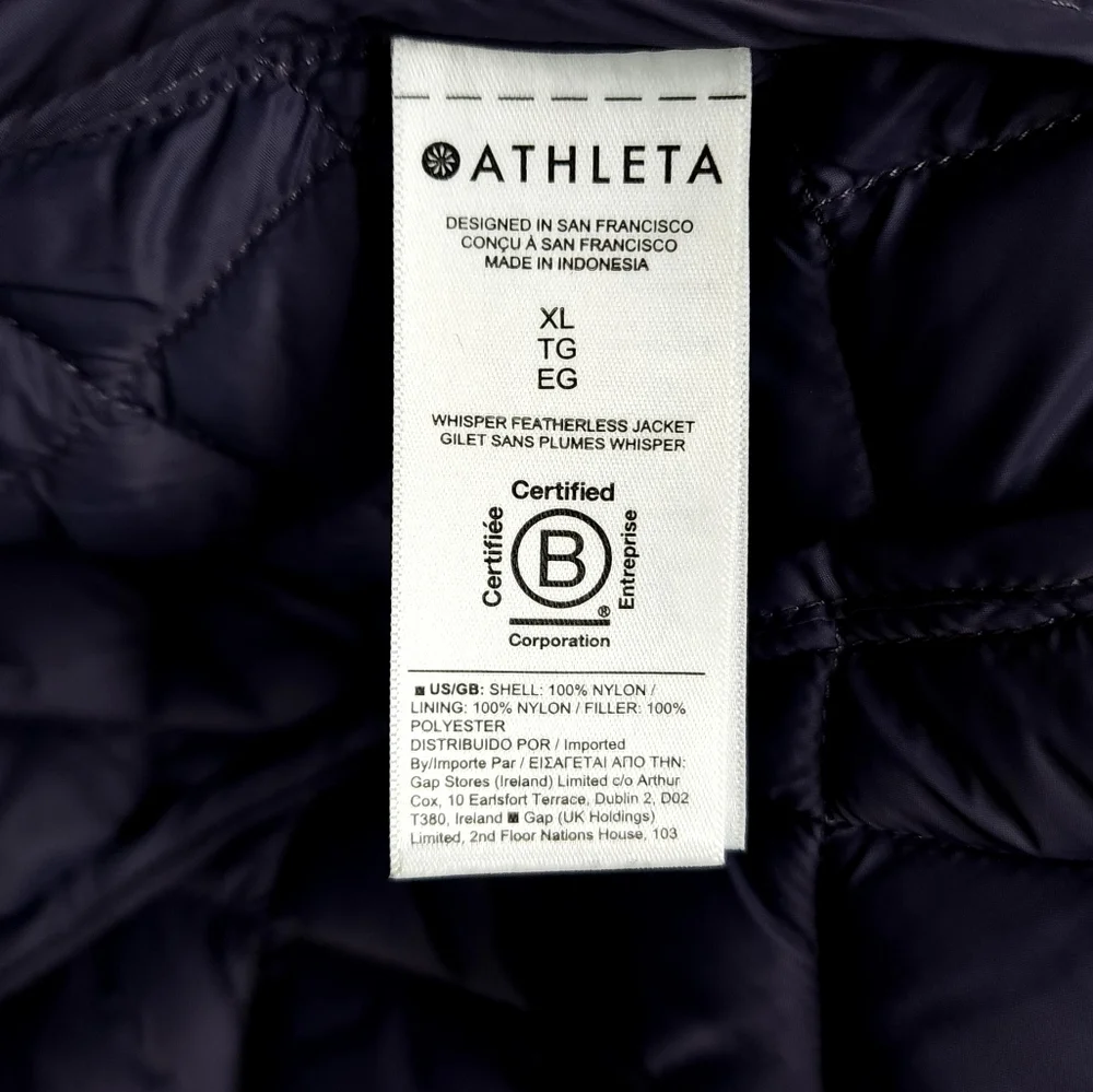 Athleta Wisper Featherless Jacket size XL color Dark Sky Violet - Picture 8 of 14